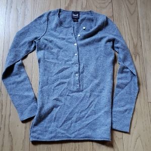 Henri cashmere half button